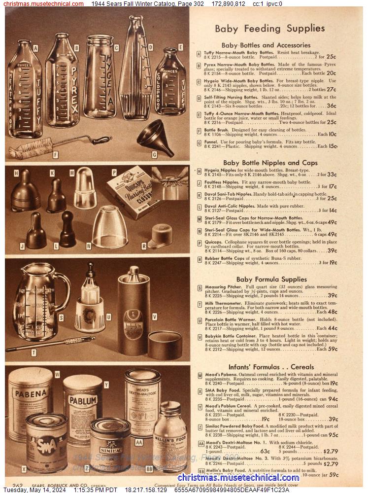 1944 Sears Fall Winter Catalog, Page 302