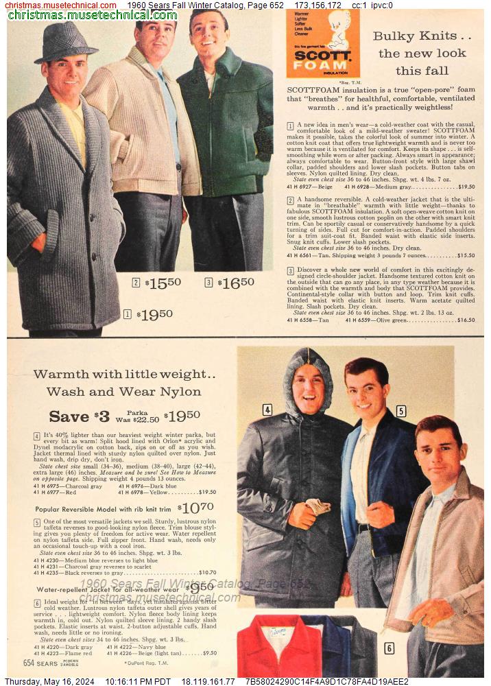 1960 Sears Fall Winter Catalog, Page 652