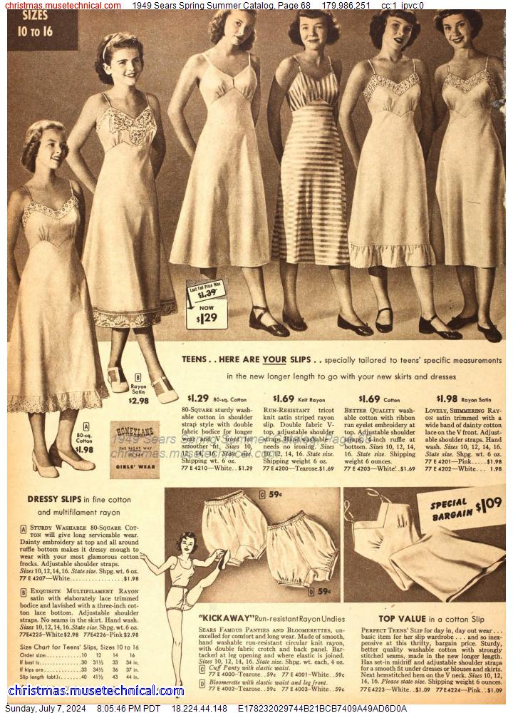 1949 Sears Spring Summer Catalog, Page 68