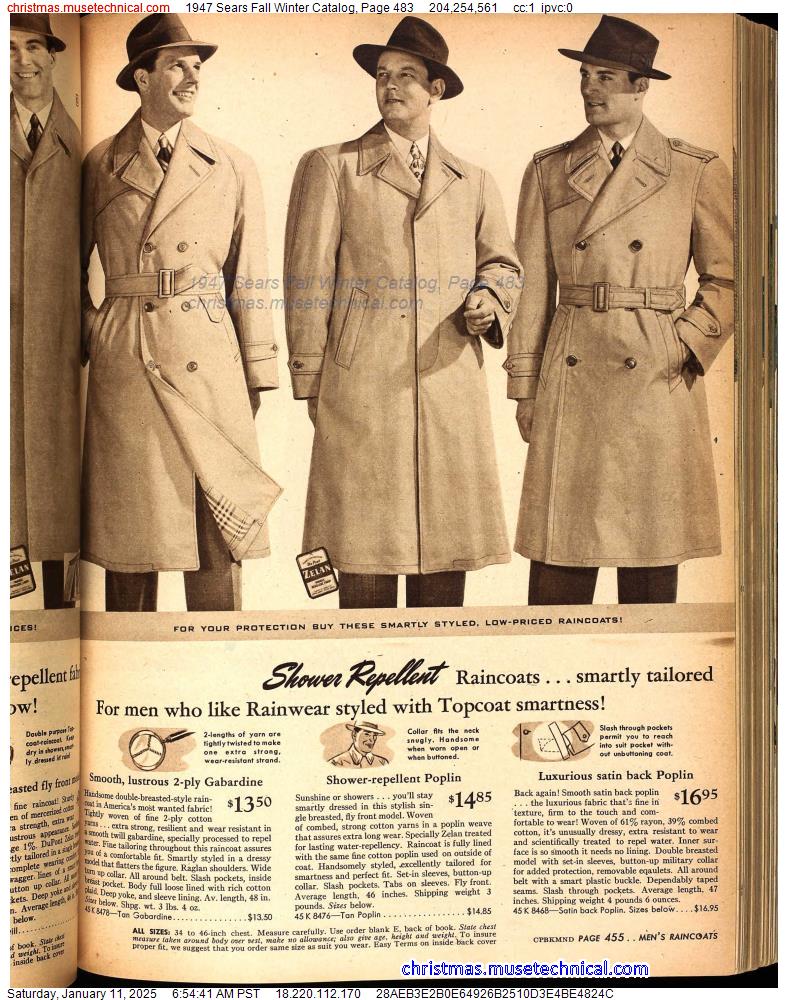 1947 Sears Fall Winter Catalog, Page 483