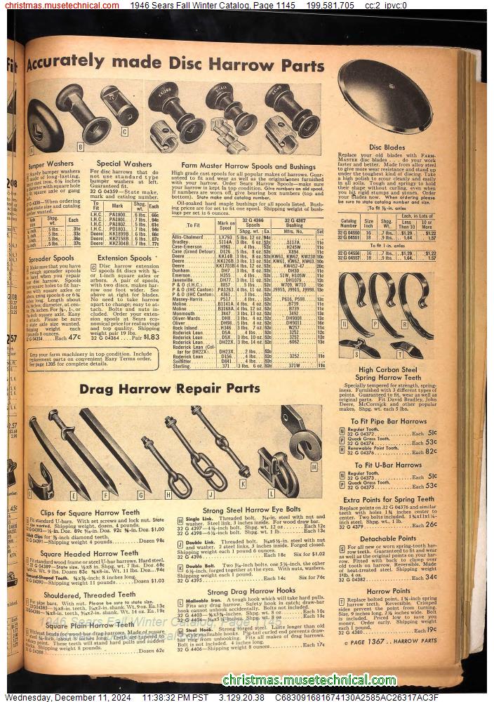 1946 Sears Fall Winter Catalog, Page 1145