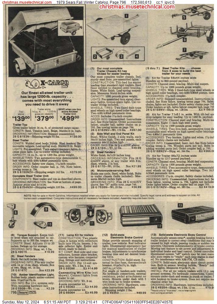 1979 Sears Fall Winter Catalog, Page 796