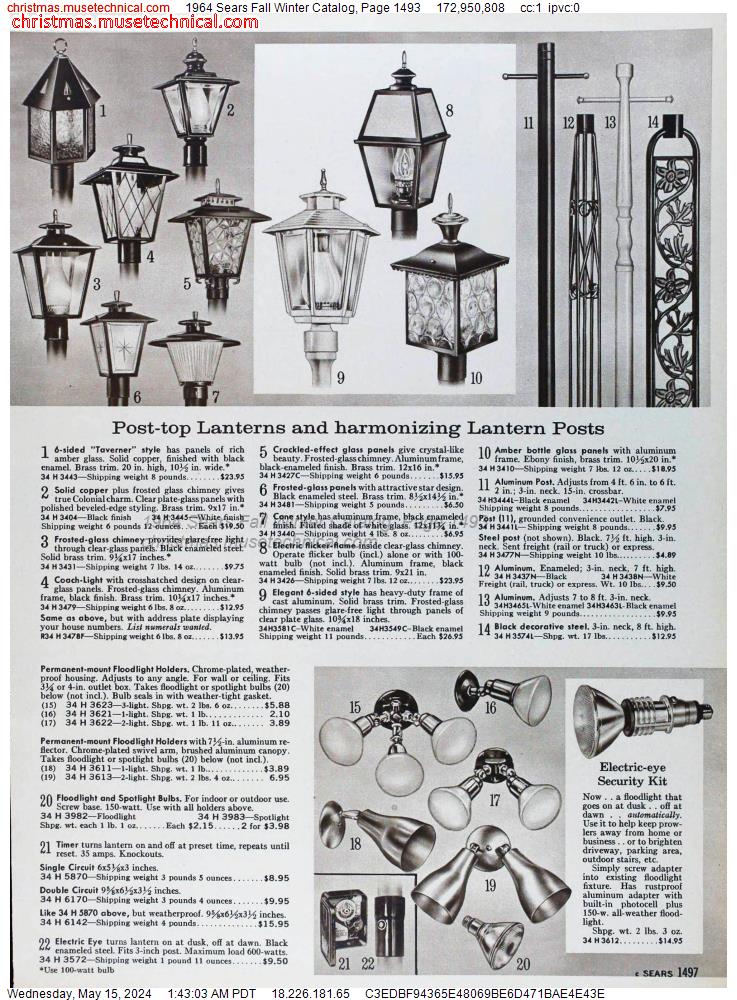 1964 Sears Fall Winter Catalog, Page 1493