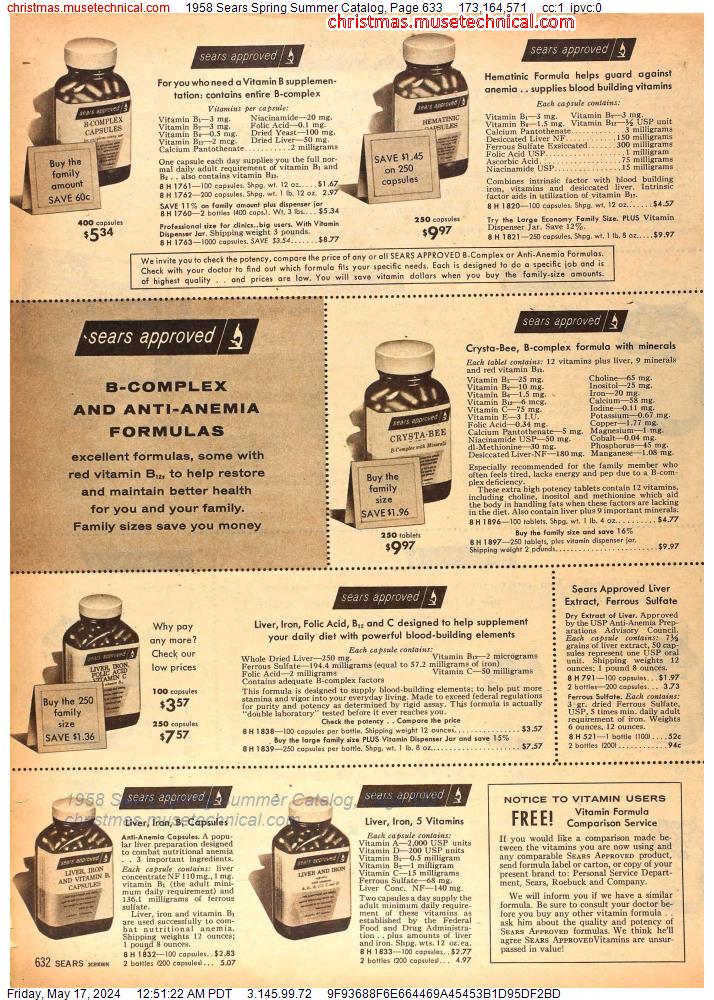 1958 Sears Spring Summer Catalog, Page 633