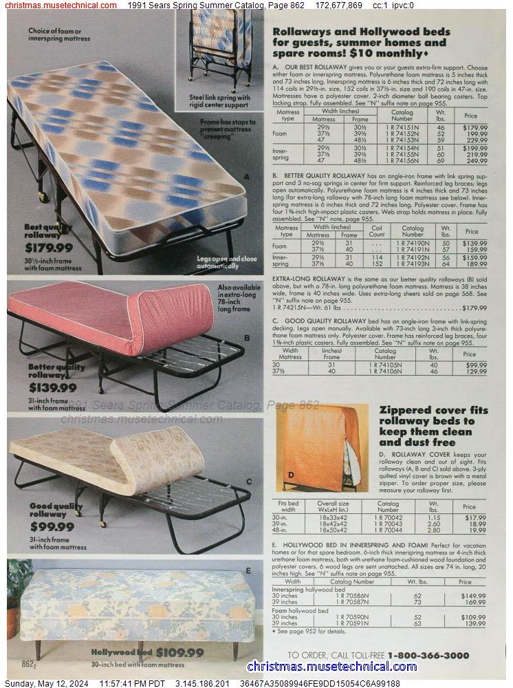 1991 Sears Spring Summer Catalog, Page 862