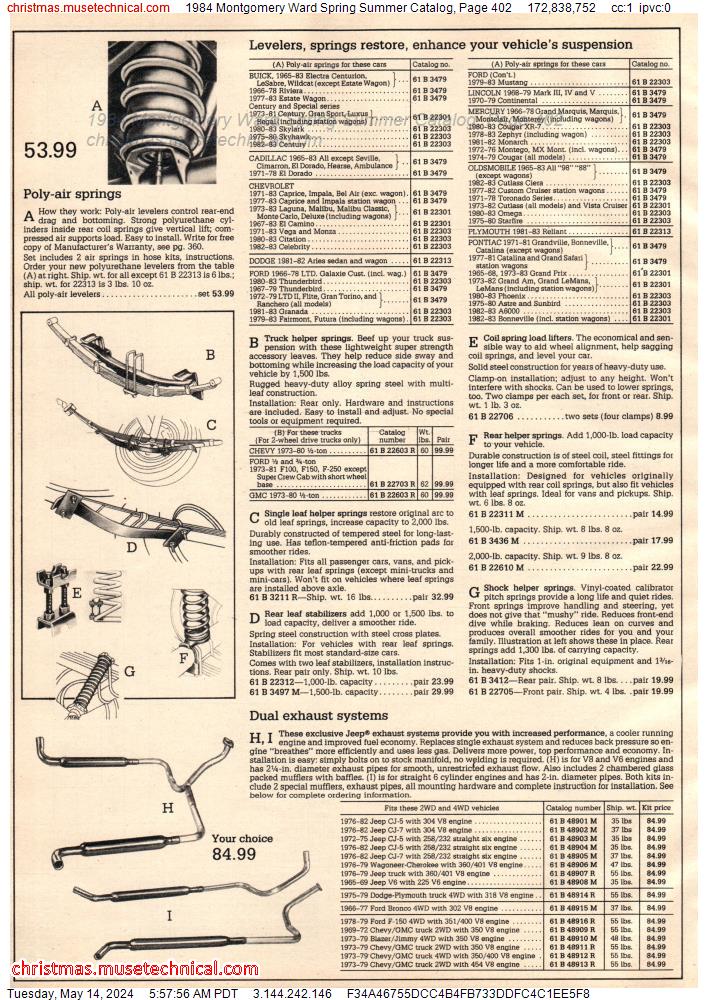 1984 Montgomery Ward Spring Summer Catalog, Page 402