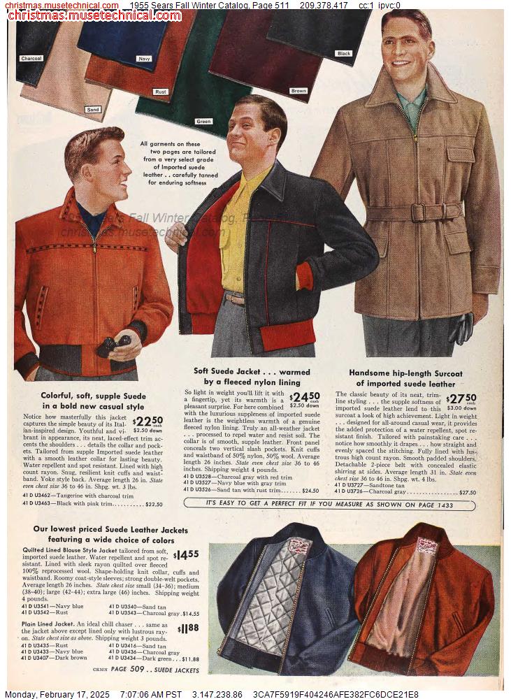 1955 Sears Fall Winter Catalog, Page 511