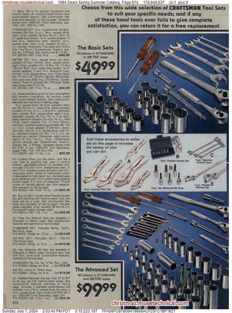1984 Sears Spring Summer Catalog, Page 674