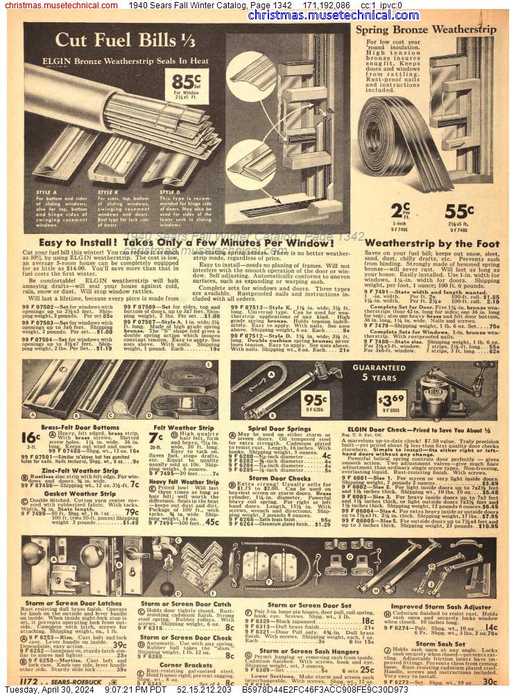 1940 Sears Fall Winter Catalog, Page 1342