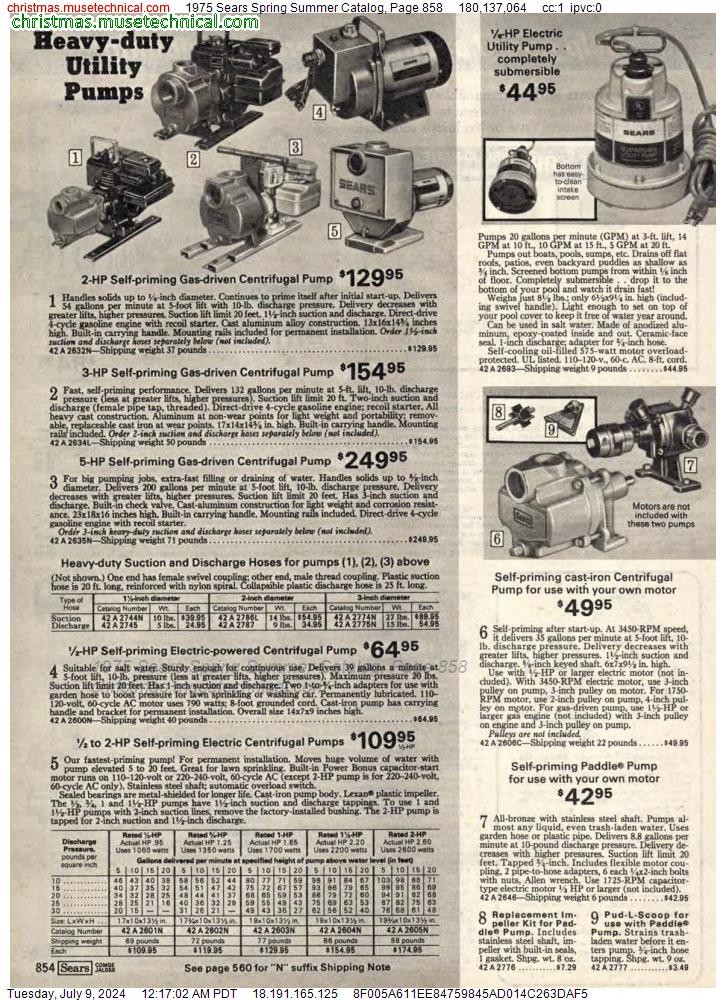 1975 Sears Spring Summer Catalog, Page 858