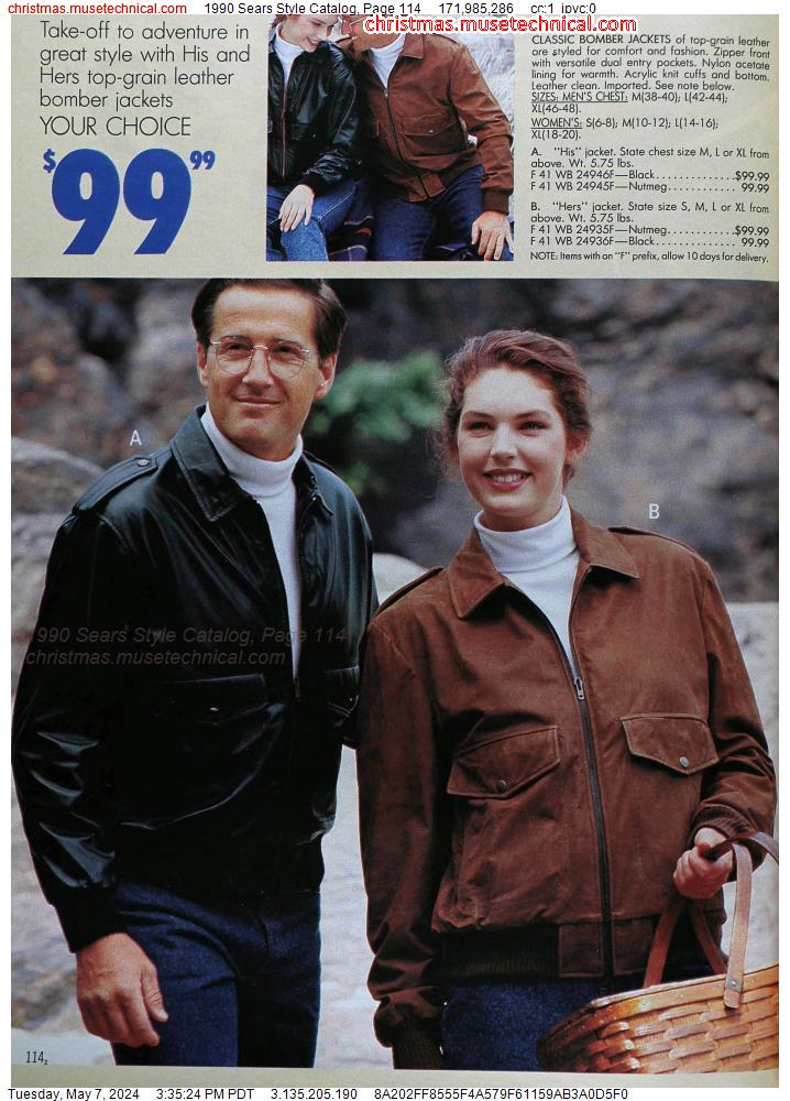 1990 Sears Style Catalog, Page 114