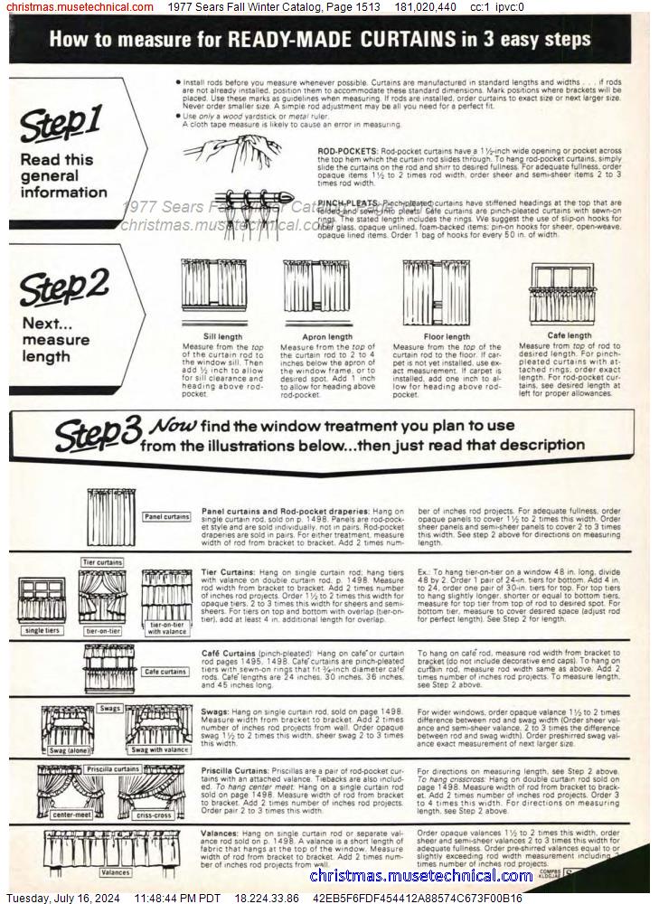 1977 Sears Fall Winter Catalog, Page 1513
