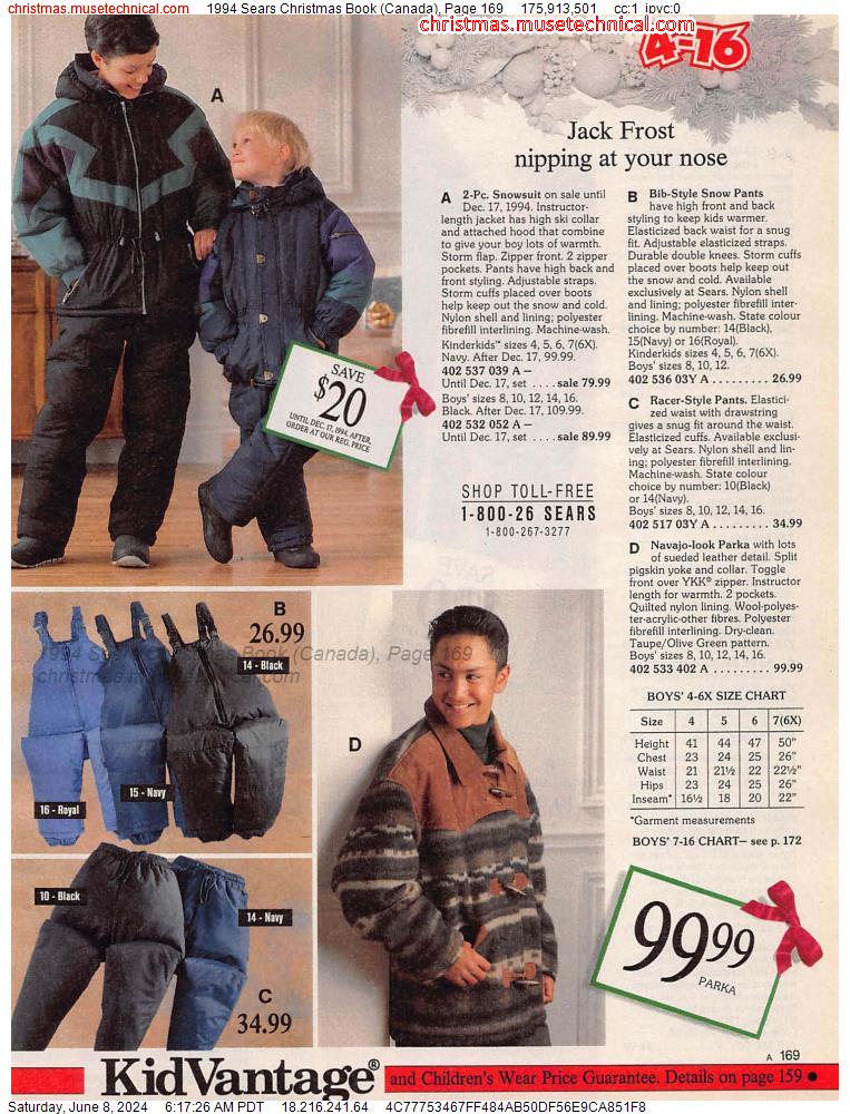 1994 Sears Christmas Book (Canada), Page 169