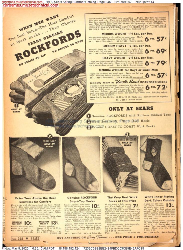 1939 Sears Spring Summer Catalog, Page 246
