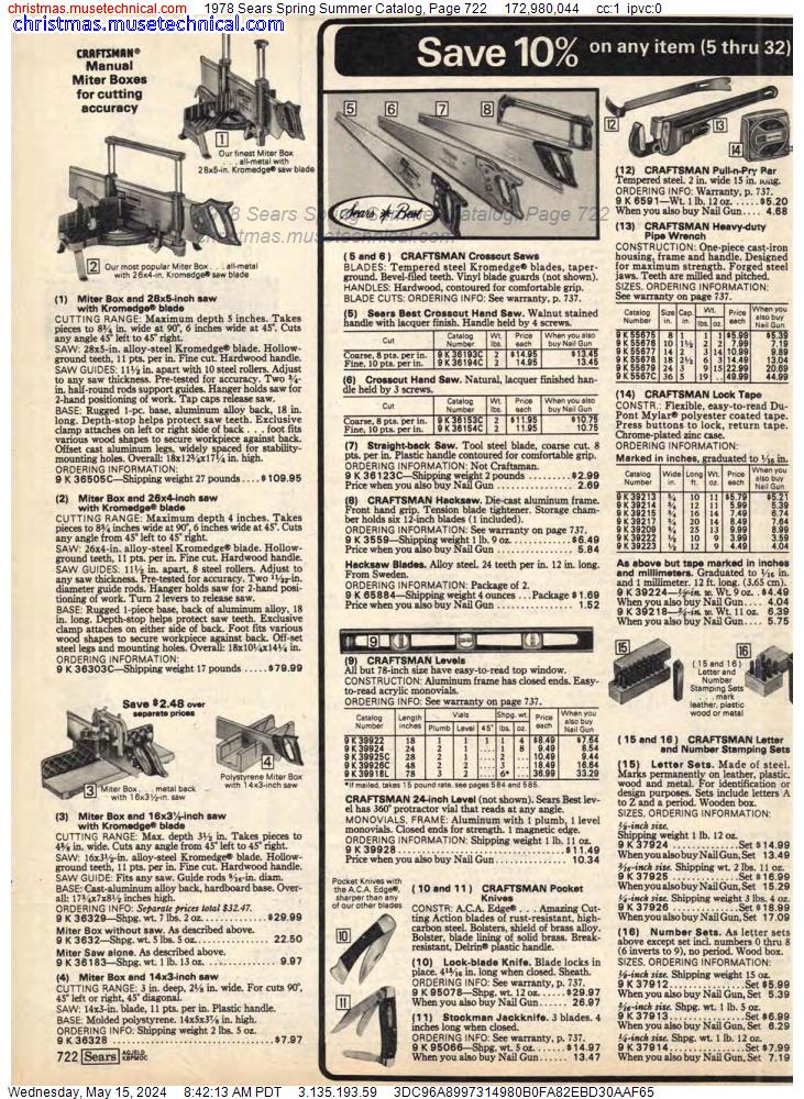1978 Sears Spring Summer Catalog, Page 722