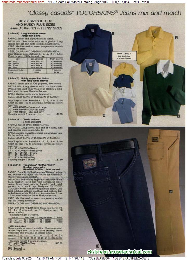 1980 Sears Fall Winter Catalog, Page 106