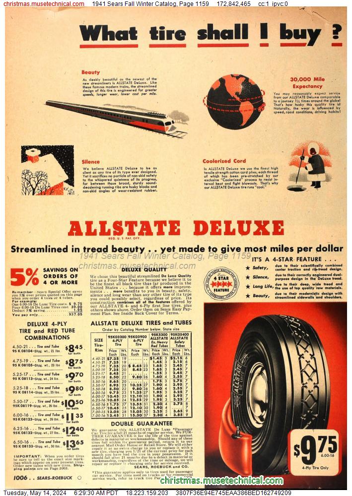 1941 Sears Fall Winter Catalog, Page 1159