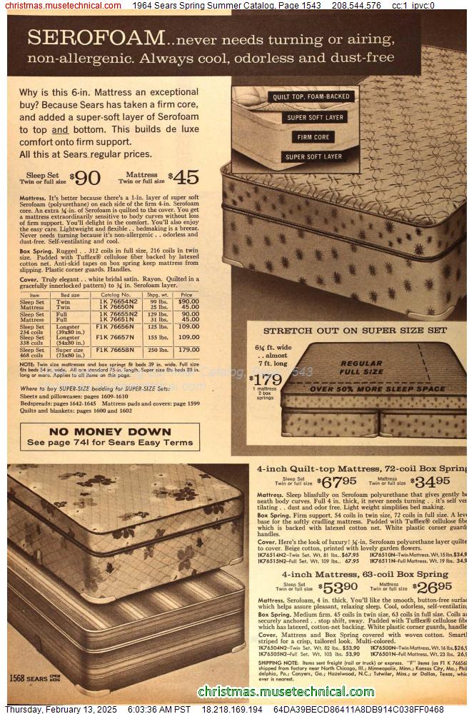 1964 Sears Spring Summer Catalog, Page 1543