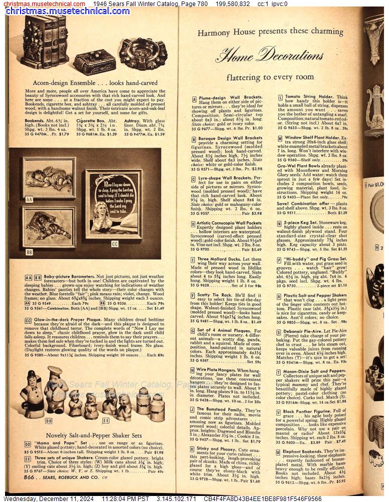 1946 Sears Fall Winter Catalog, Page 780