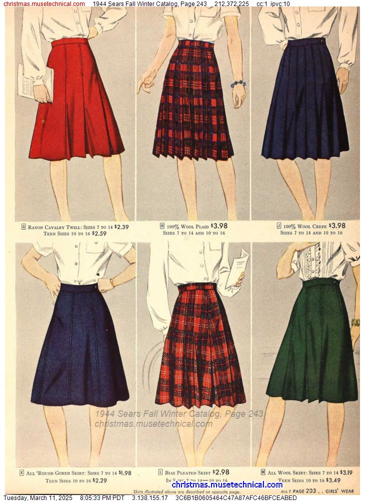 1944 Sears Fall Winter Catalog, Page 243