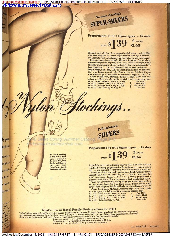 1948 Sears Spring Summer Catalog, Page 313