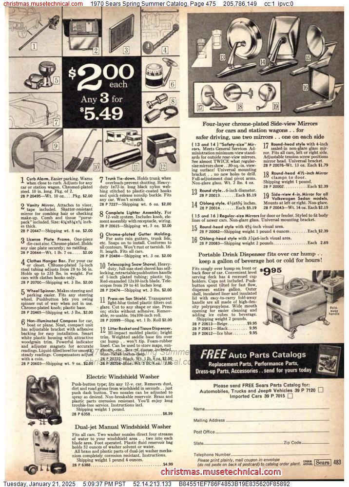 1970 Sears Spring Summer Catalog, Page 475