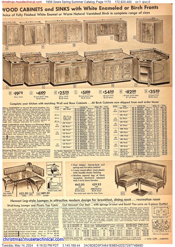 1956 Sears Spring Summer Catalog, Page 1170