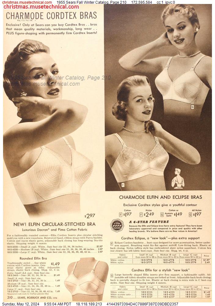 1955 Sears Fall Winter Catalog, Page 210
