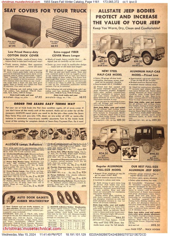 1955 Sears Fall Winter Catalog, Page 1161