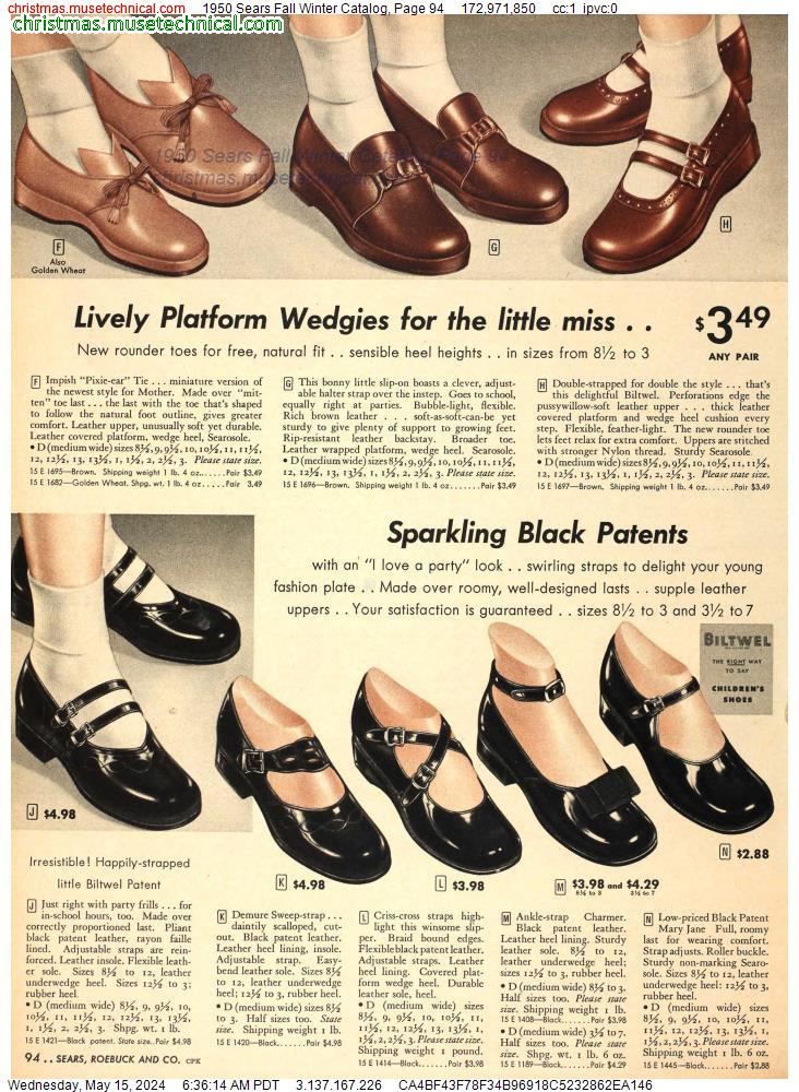 1950 Sears Fall Winter Catalog, Page 94