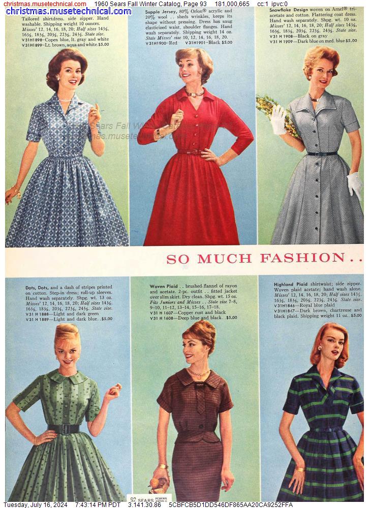 1960 Sears Fall Winter Catalog, Page 93