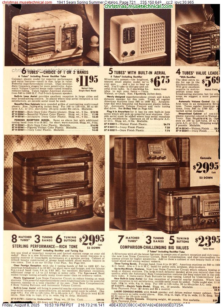 1941 Sears Spring Summer Catalog, Page 721