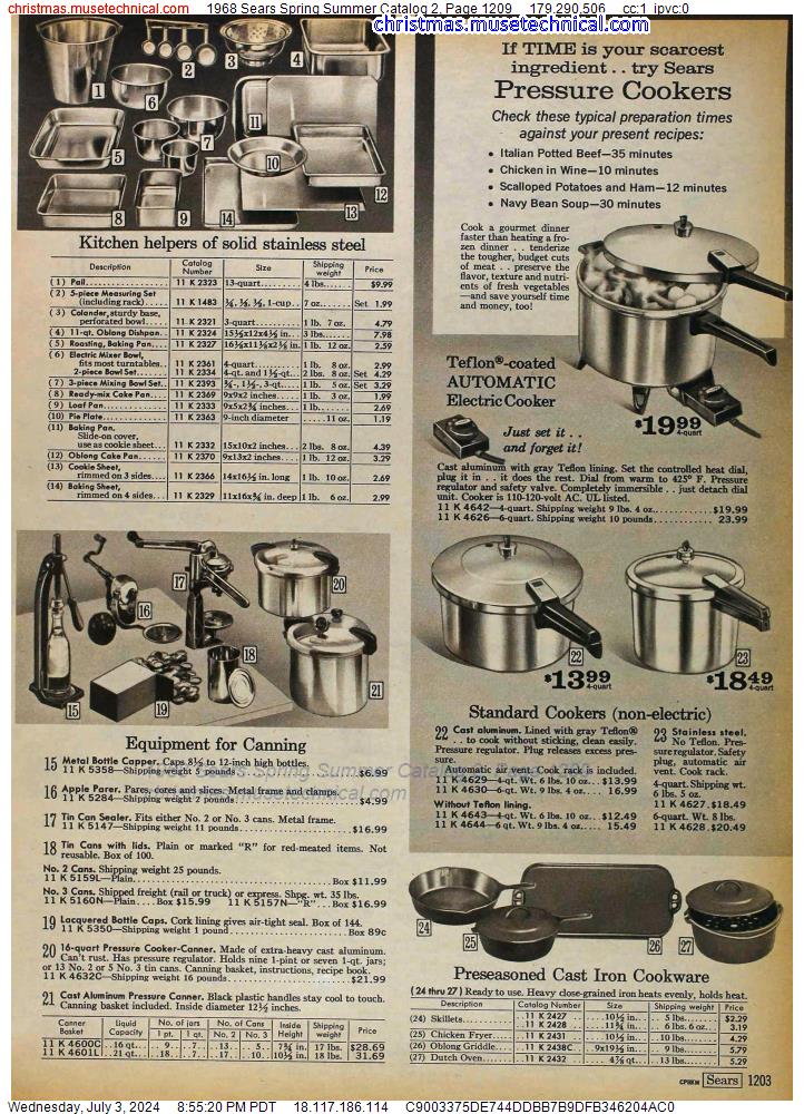 1968 Sears Spring Summer Catalog 2, Page 1209