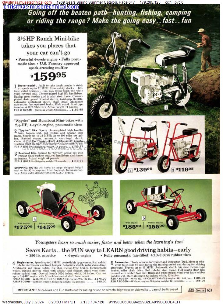 1969 Sears Spring Summer Catalog, Page 647