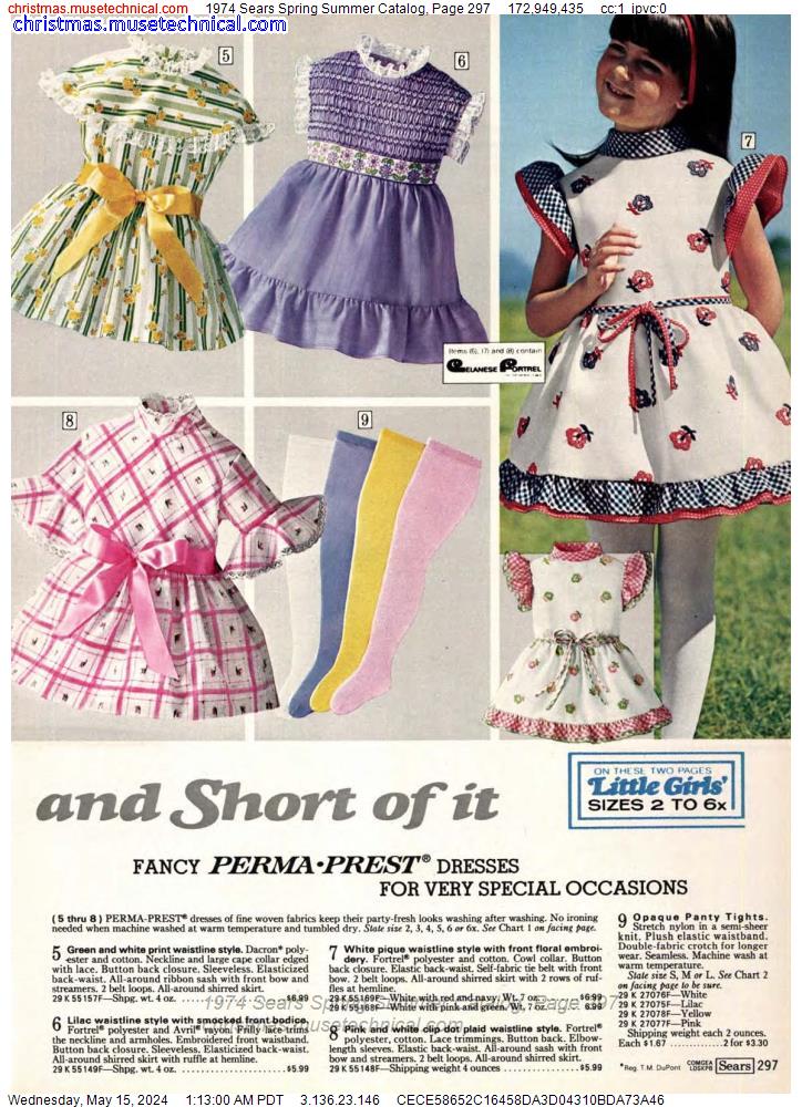1974 Sears Spring Summer Catalog, Page 297