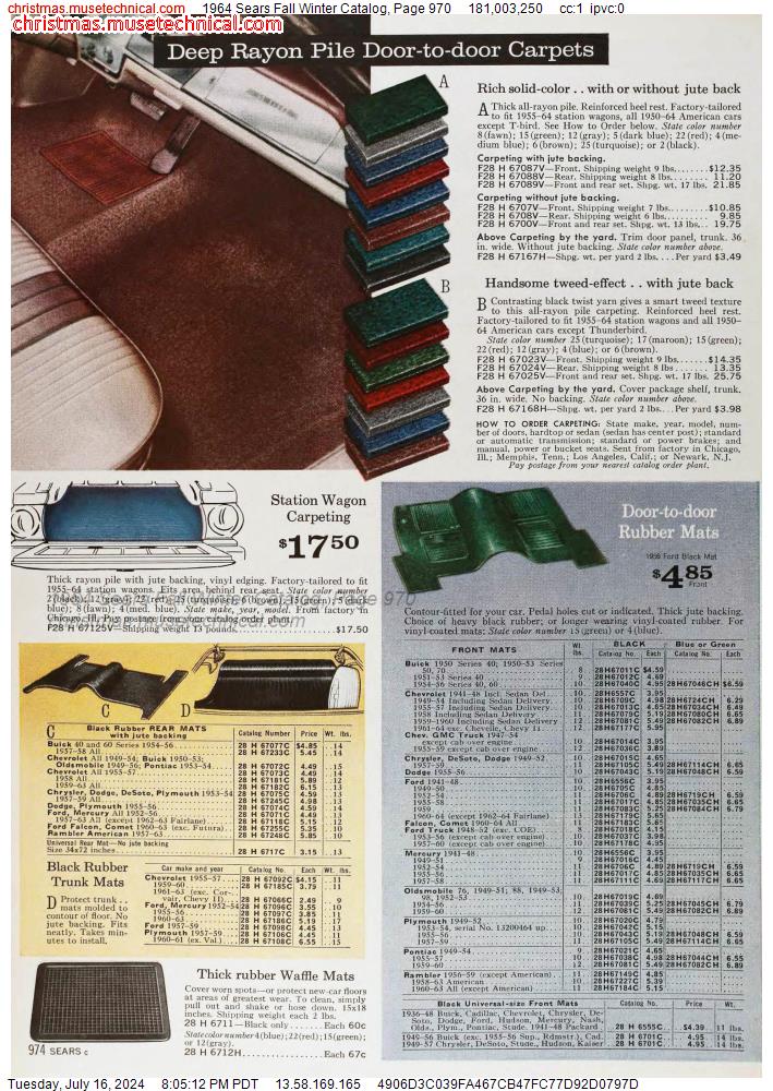 1964 Sears Fall Winter Catalog, Page 970