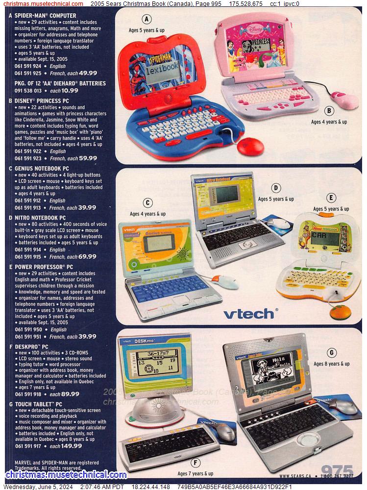 2005 Sears Christmas Book (Canada), Page 995