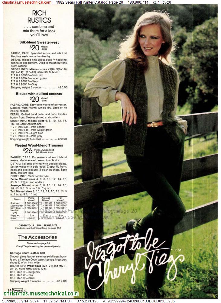 1982 Sears Fall Winter Catalog, Page 20