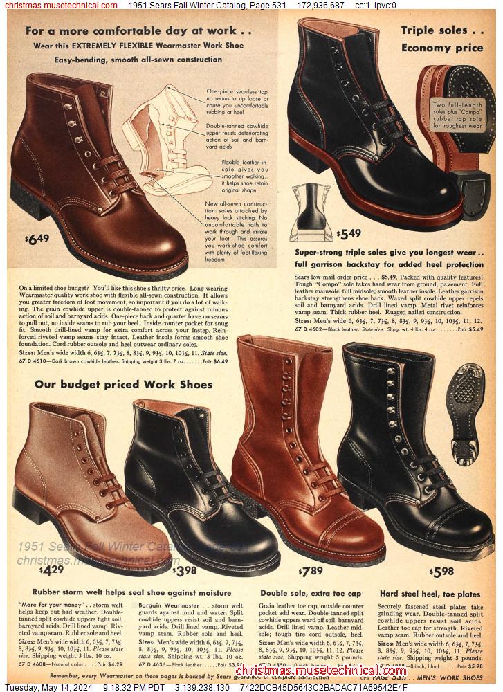 1951 Sears Fall Winter Catalog, Page 531