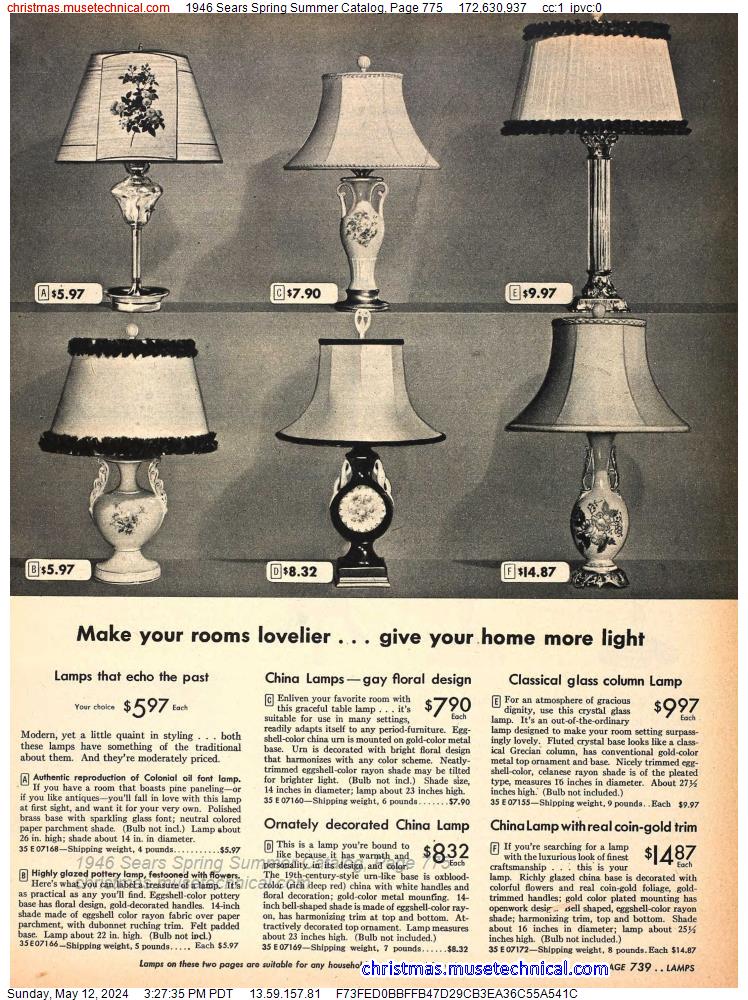 1946 Sears Spring Summer Catalog, Page 775