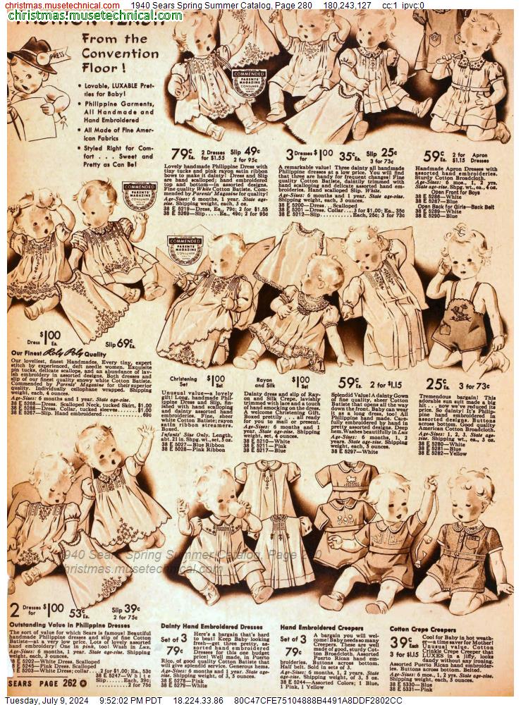 1940 Sears Spring Summer Catalog, Page 280