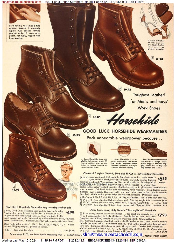 1949 Sears Spring Summer Catalog, Page 412