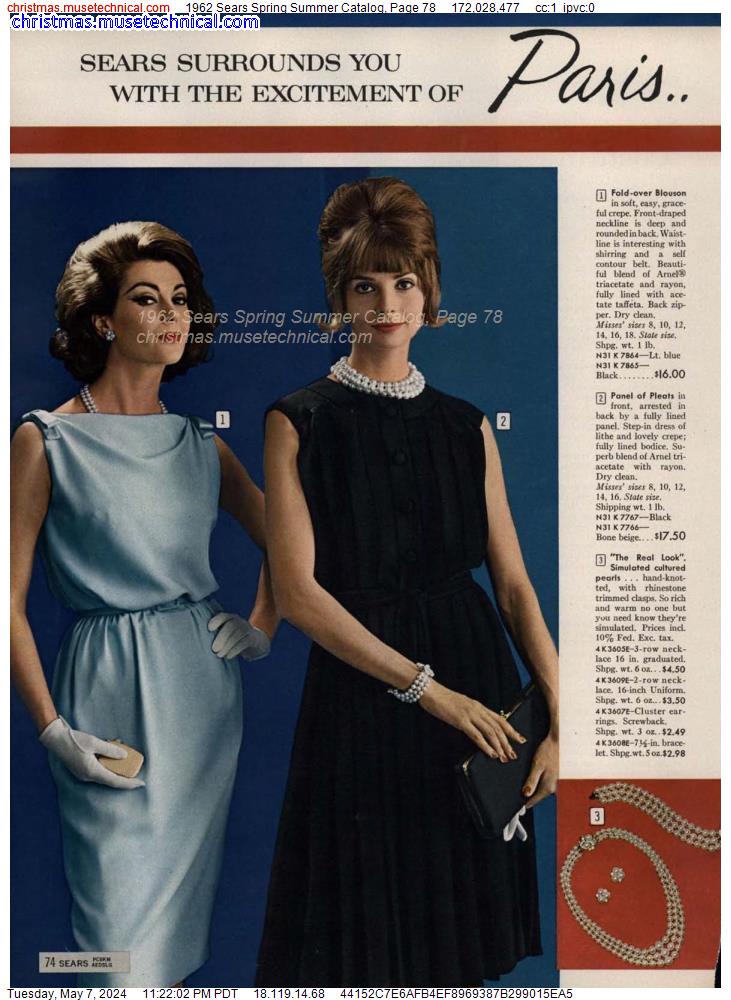 1962 Sears Spring Summer Catalog, Page 78