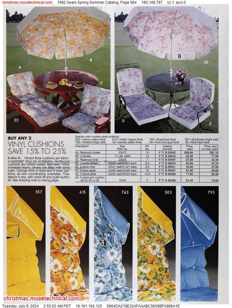 1992 Sears Spring Summer Catalog, Page 884