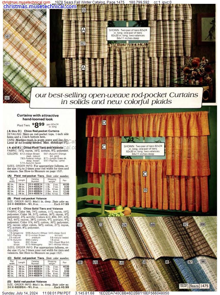 1978 Sears Fall Winter Catalog, Page 1475