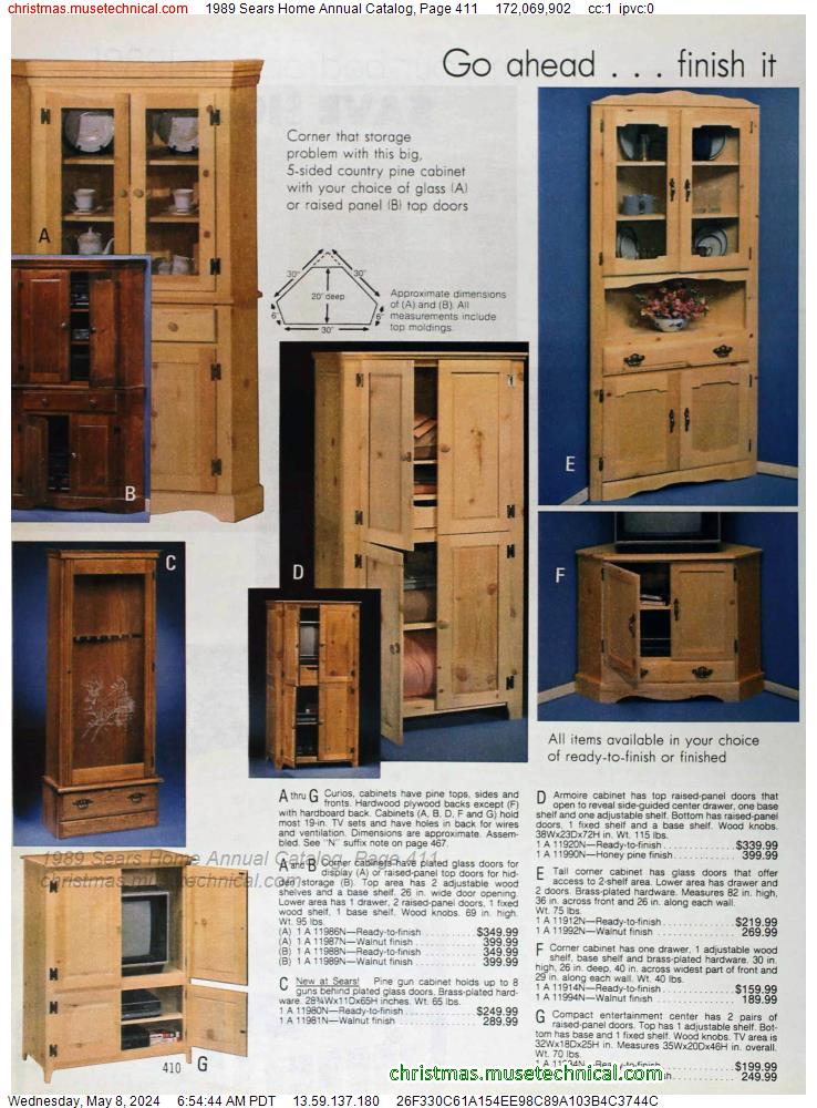 1989 Sears Home Annual Catalog, Page 411