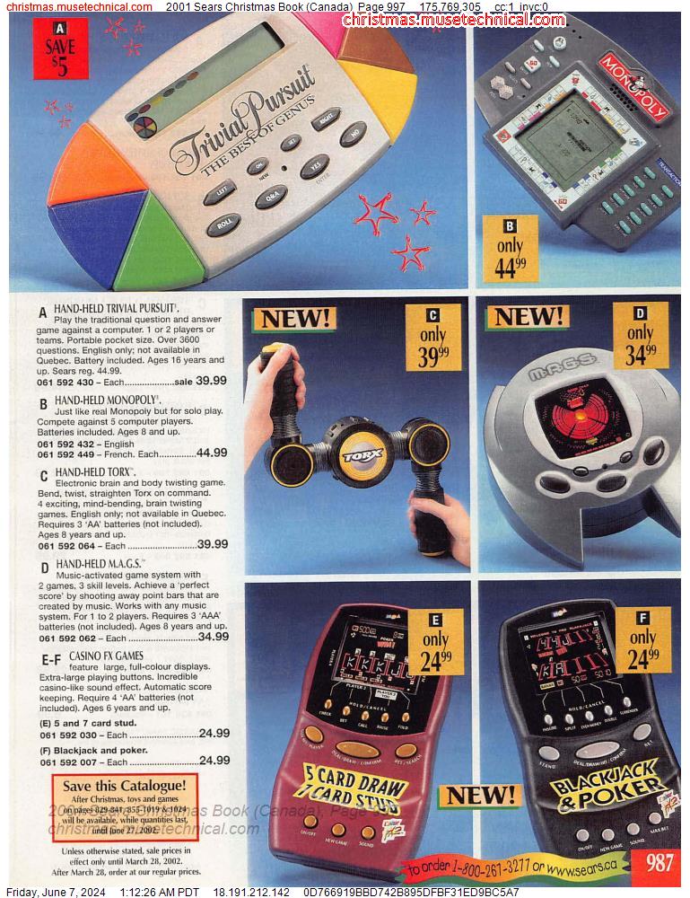 2001 Sears Christmas Book (Canada), Page 997