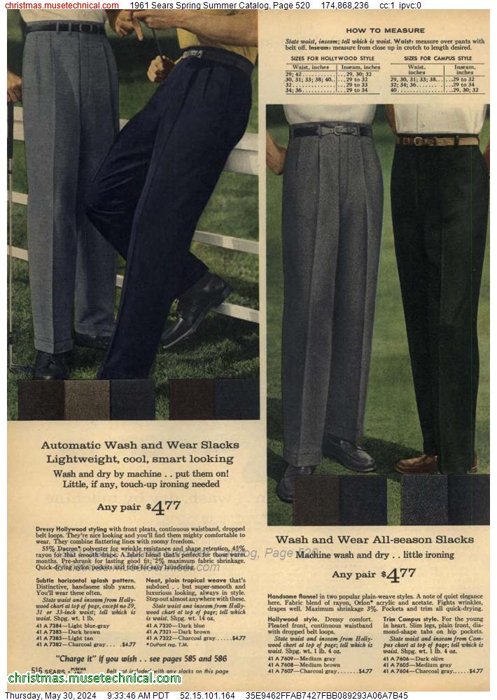 1961 Sears Spring Summer Catalog, Page 520