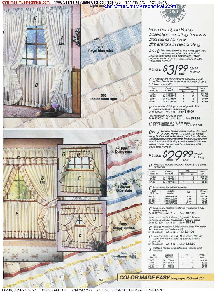 1988 Sears Fall Winter Catalog, Page 775