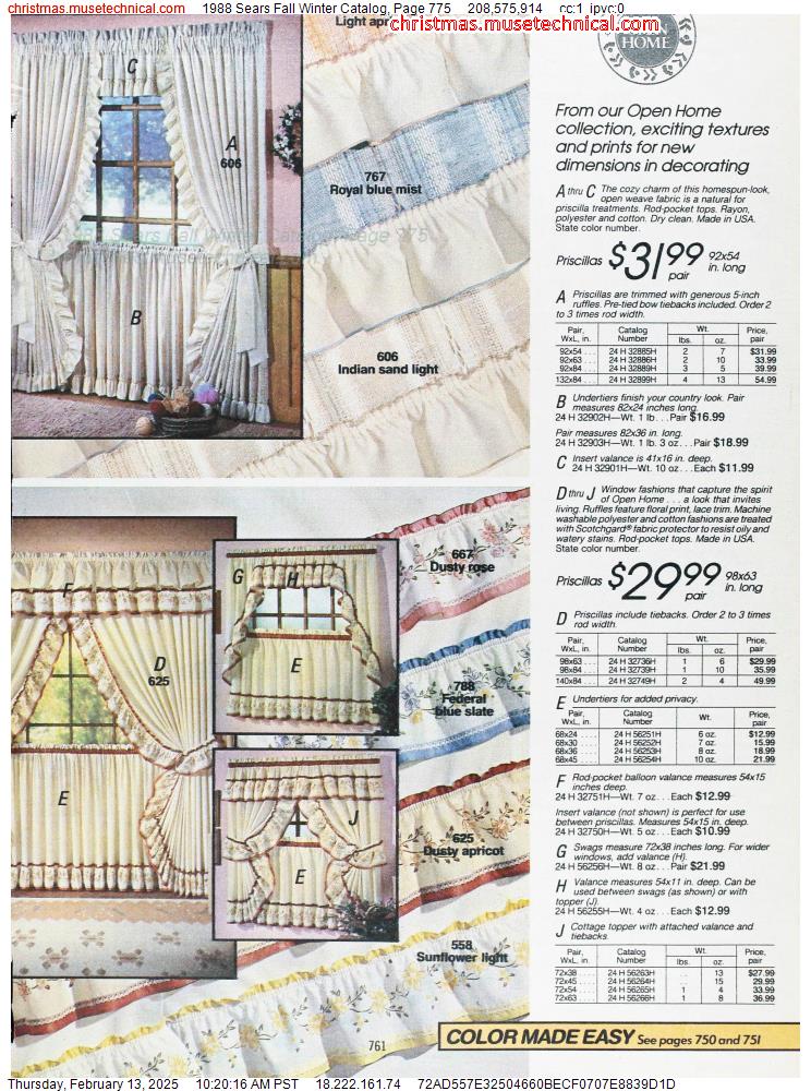 1988 Sears Fall Winter Catalog, Page 775